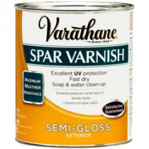 Varathane 1-qt.Clear Semi-Gloss Water-Based Exterior Spar Varnish (Case of 2) - 266321