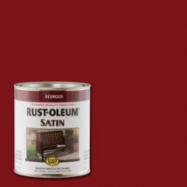 Rust-Oleum Stops Rust 1 qt. Redwood Satin Protective Enamel Paint (Case of 2) - 7767502