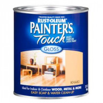 Rust-Oleum Painter's Touch 32 oz. Ultra Cover Gloss Khaki General Purpose Paint (Case of 2) - 242016