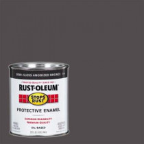 Rust-Oleum Stops Rust 1 qt. Gloss Anodized Bronze Protective Enamel Paint (Case of 2) - 7754502