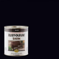 Rust-Oleum Stops Rust 1 qt. Satin Black Protective Enamel Paint (Case of 2) - 7777502