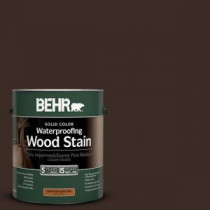 BEHR 1-gal. #SC-103 Coffee Solid Color Waterproofing Wood Stain - 21301