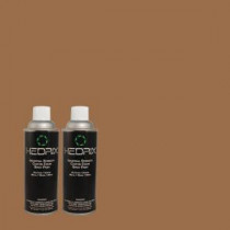 Hedrix 11 oz. Match of MQ2-1 Burnished Brandy Low Lustre Custom Spray Paint (2-Pack) - LL02-MQ2-1