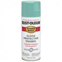 Rust-Oleum Stops Rust 12 oz. Gloss Light Turquoise Protective Enamel Spray Paint (Case of 6) - 284678