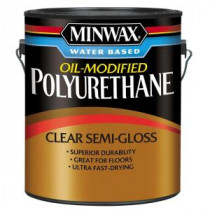 Minwax 1 gal. Semi-Gloss Water Based Oil-Modified Polyurethane (2-Pack) - 71032