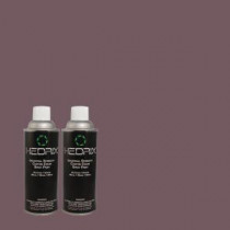 Hedrix 11 oz. Match of PPU17-4 Darkest Grape Low Lustre Custom Spray Paint (8-Pack) - LL08-PPU17-4