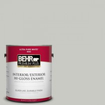 BEHR Premium Plus 1-gal. #N380-2 Heath Gray Hi-Gloss Enamel Interior/Exterior Paint - 805001