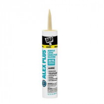 DAP Alex Plus 10.1 oz. Almond Acrylic Latex Caulk Plus Silicone (12-Pack) - 7079818130