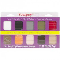 Sculpey 2 oz. Polymer Clay Natural Colors Multipack (10-Pack) - S3MP 0300-1