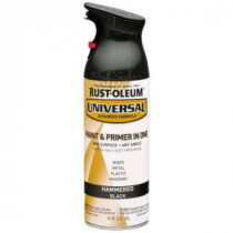 Rust-Oleum Universal 12 oz. All Surface Hammered Black Spray Paint and Primer in One (Case of 6) - 261404