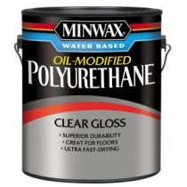 Minwax 1 gal. Gloss Water Based Oil-Modified Polyurethane (2-Pack) - 71031