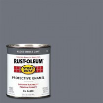 Rust-Oleum Stops Rust 1-qt. Gloss Smoke Gray Protective Enamel Paint (Case of 2) - 7786502