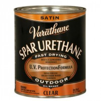 Varathane 1-qt.Clear Satin 275 VOC Oil-Based Exterior Spar Urethane (Case of 2) - 242183H