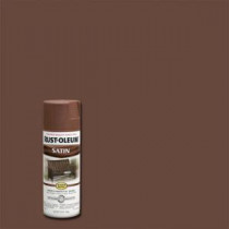 Rust-Oleum Stops Rust 12 oz. Protective Enamel Satin Chestnut Brown Spray Paint (Case of 6) - 7774830