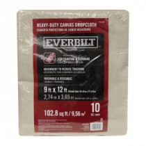 Everbilt 9 ft. x 12 ft. 10 oz. Canvas Drop Cloth - 51821/4HD