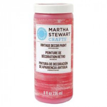 Martha Stewart Crafts Vintage Decor 8 oz. Red Wagon Matte Chalk Finish Paint - 33529