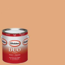 Glidden DUO 1-gal. #HDGO23D San Mateo Peach Flat Latex Interior Paint with Primer - HDGO23D-01F