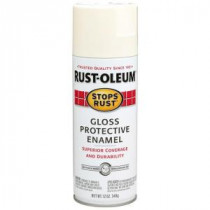 Rust-Oleum Stops Rust 12 oz. Canvas White Gloss Protective Enamel Spray Paint (Case of 6) - 7789830