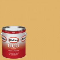 Glidden DUO 1-gal. #HDGY21D Gold Doubloon Flat Latex Interior Paint with Primer - HDGY21D-01F