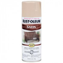 Rust-Oleum Stops Rust 12 oz. Satin French Beige Protective Enamel Spray Paint (Case of 6) - 276271