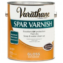 Varathane 1 gal. Clear Gloss Water-Based Exterior Spar Varnish (Case of 2) - 266323