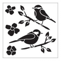 FolkArt Birds Small Painting Stencil - 30607