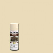 Rust-Oleum Stops Rust 12 oz. Protective Enamel Satin Almond Spray Paint (Case of 6) - 7758830