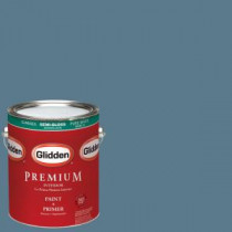 Glidden Premium 1-gal. #HDGB60D Pacific Rim Blue Semi-Gloss Latex Interior Paint with Primer - HDGB60DP-01S