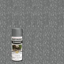 Rust-Oleum Stops Rust 12 oz. Protective Enamel Hammered Gray Spray Paint (6-Pack) - 7214830