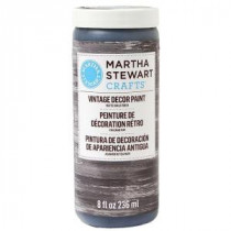 Martha Stewart Crafts Vintage Decor 8 oz. Beetle Black Matte Chalk Finish Paint - 33520