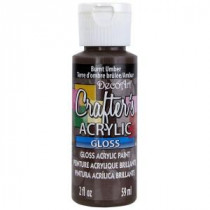 DecoArt 2 oz. Burnt Umber Gloss Crafter's Acrylic Paint - DCAG16-3