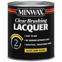 Minwax 1 qt. Semi-Gloss Clear Brushing Lacquer (4-Pack) - 15505