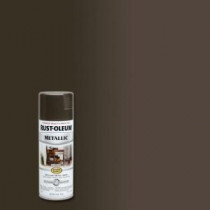 Rust-Oleum Stops Rust 11 oz. Dark Bronze Bright Coat Metallic Spray Paint (Case of 6) - 7272830