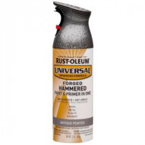 Rust-Oleum Universal 12 oz. All Surface Forged Hammered Antique Pewter Spray Paint and Primer in One (Case of 6) - 271481