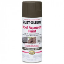 Rust-Oleum Stops Rust 12 oz. Weathered Wood Roof Accessory Spray Paint (Case of 6) - 285217
