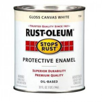 Rust-Oleum Stops Rust 1 qt. Protective Enamel Gloss Canvas White Paint (Case of 2) - 7789502