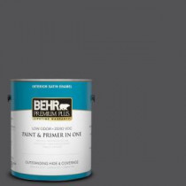 BEHR Premium Plus 1-gal. #BXC-30 Black Space Satin Enamel Interior Paint - 730001