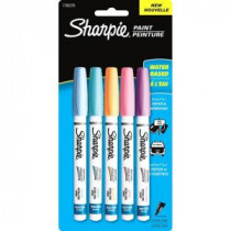 Sharpie Assorted Colors Extra Fine Point Water-Based Paint Marker (5-Pack) - 1783276