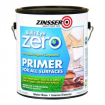 Zinsser 1 gal. Bulls Eye Zero White Water Based Interior/Exterior Primer and Sealer (Case of 2) - 249020