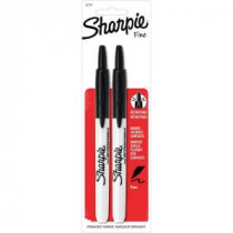 Sharpie Black Retractable Fine Point Permanent Marker (2-Pack) - 32724PP