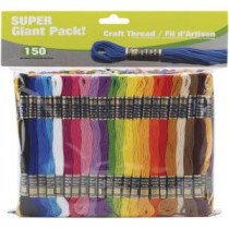  Super Giant 9.9 yds. Assorted Colors Craft Thread (150-Pack) - 1275