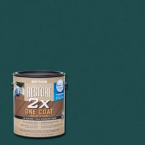 Rust-Oleum Restore 1 gal. 2X Tile Green Solid Deck Stain with NeverWet - 291416