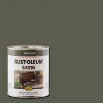Rust-Oleum Stops Rust 1 qt. Dark Olive Satin Protective Enamel Paint (Case of 2) - 242110