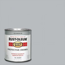 Rust-Oleum Stops Rust 1 qt. Metallic Aluminum Enamel Paint (Case of 2) - 7715502