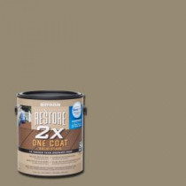 Rust-Oleum Restore 1 gal. 2X Taupe Solid Deck Stain with NeverWet - 291414