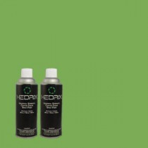 Hedrix 11 oz. Match of PPKR-48 Fruity Green Semi-Gloss Custom Spray Paint (2-Pack) - SG02-PPKR-48